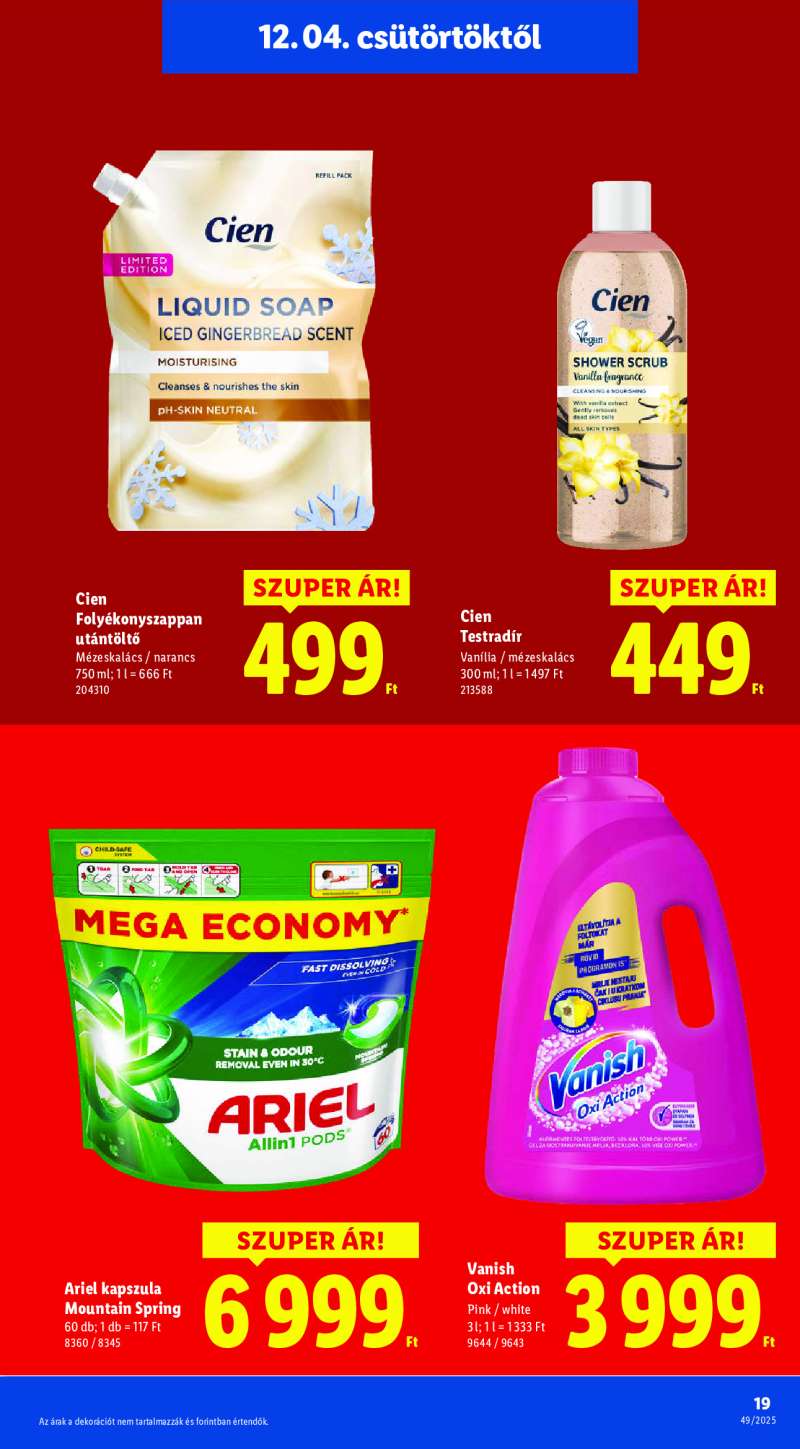Lidl Érvényes 12.04-től 19 oldal