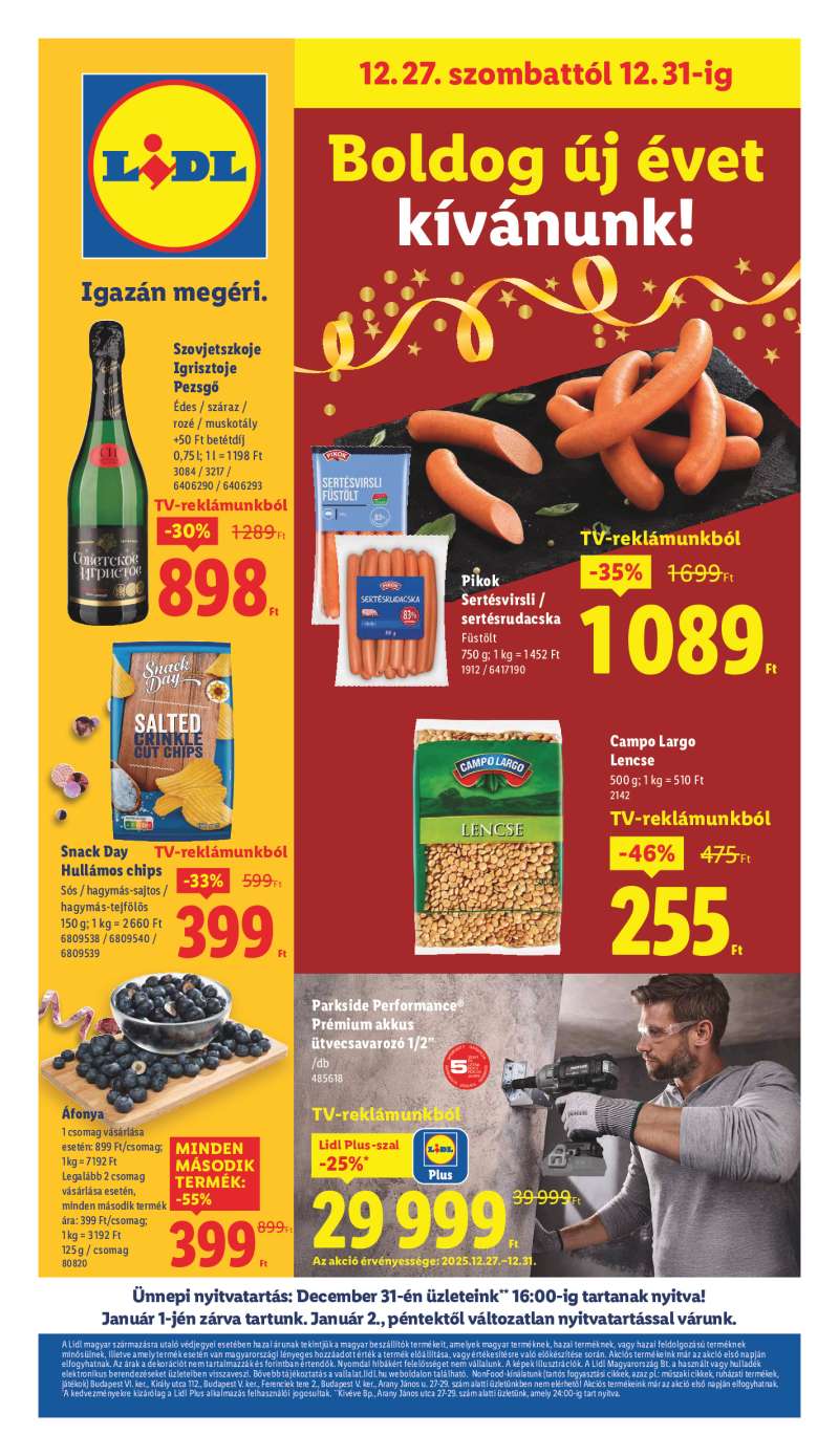 Lidl Érvényes 12.27-től 1 oldal