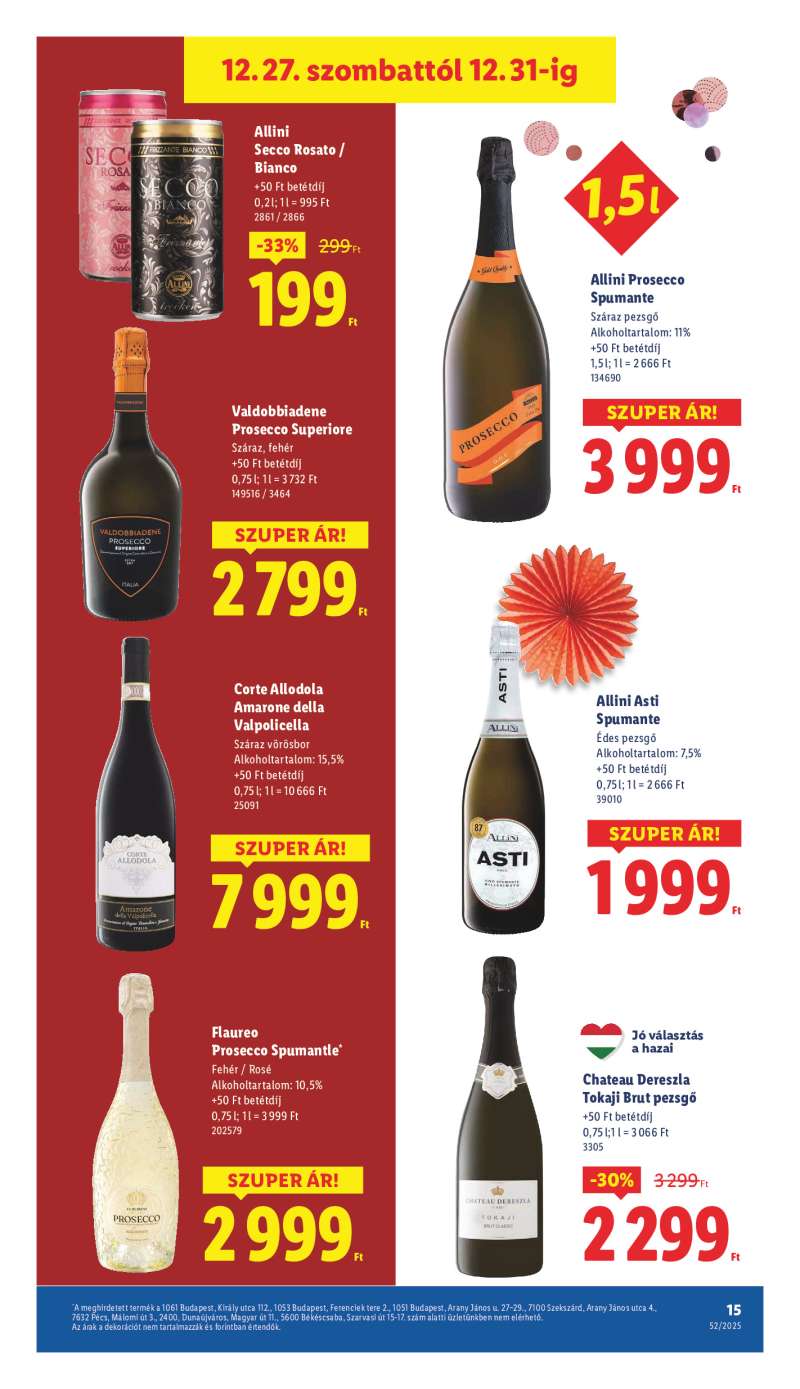 Lidl Érvényes 12.27-től 15 oldal