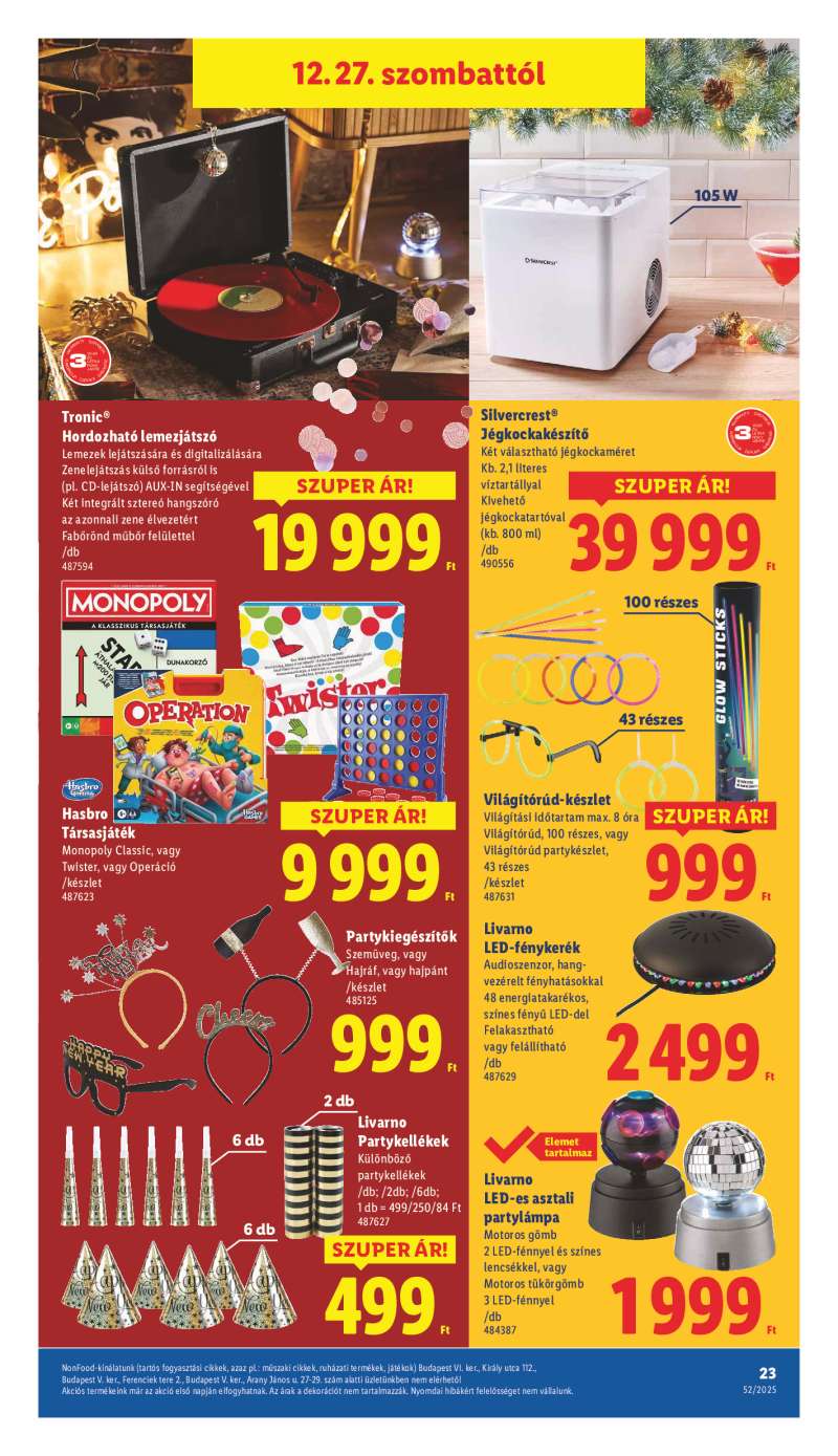Lidl Érvényes 12.27-től 23 oldal