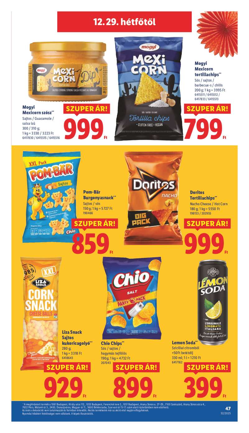 Lidl Érvényes 12.27-től 47 oldal