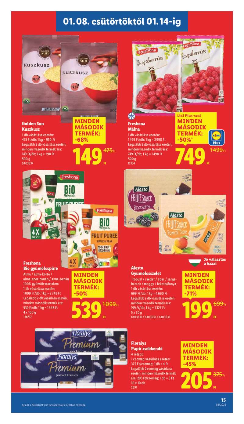 Lidl Érvényes 01.08-tól 15 oldal