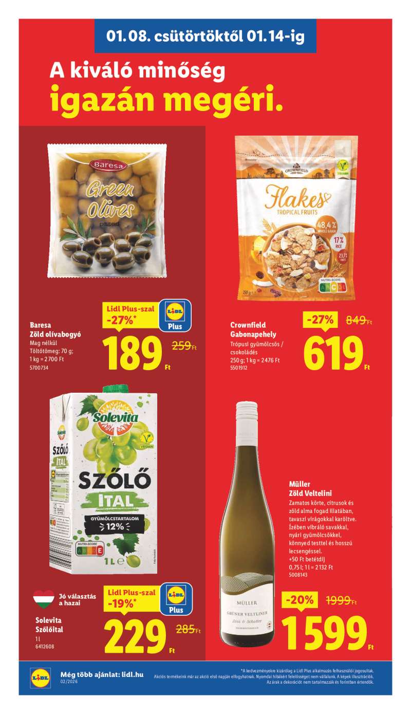 Lidl Érvényes 01.08-tól 16 oldal
