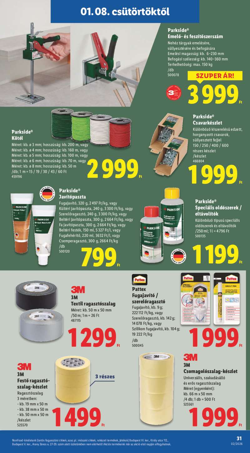 Lidl Érvényes 01.08-tól 31 oldal