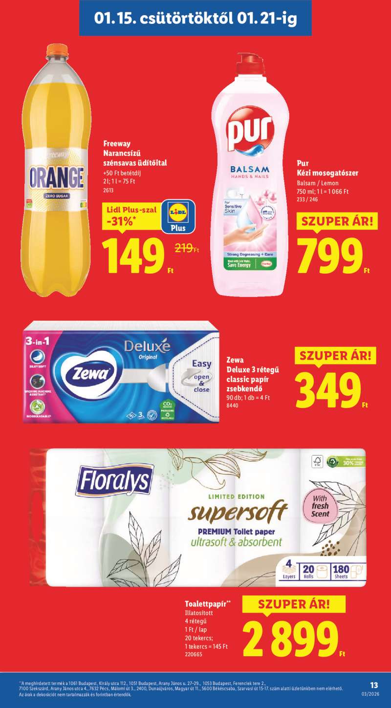 Lidl Érvényes 01.15-től 13 oldal