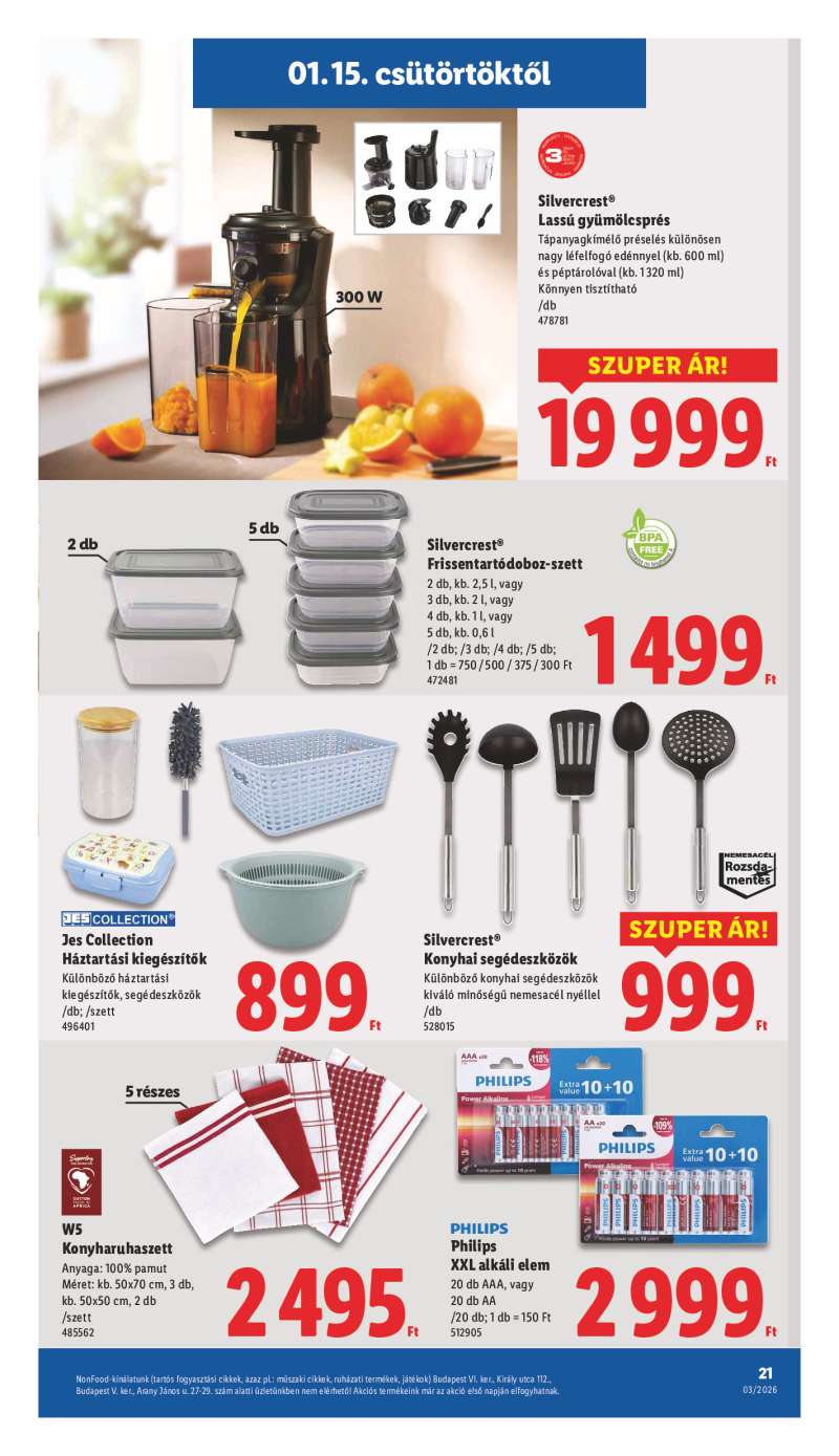 Lidl Érvényes 01.15-től 21 oldal