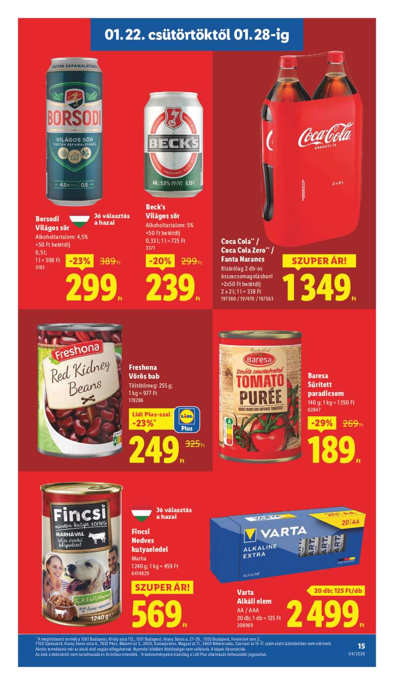 Lidl Érvényes 01.22-től 15 oldal