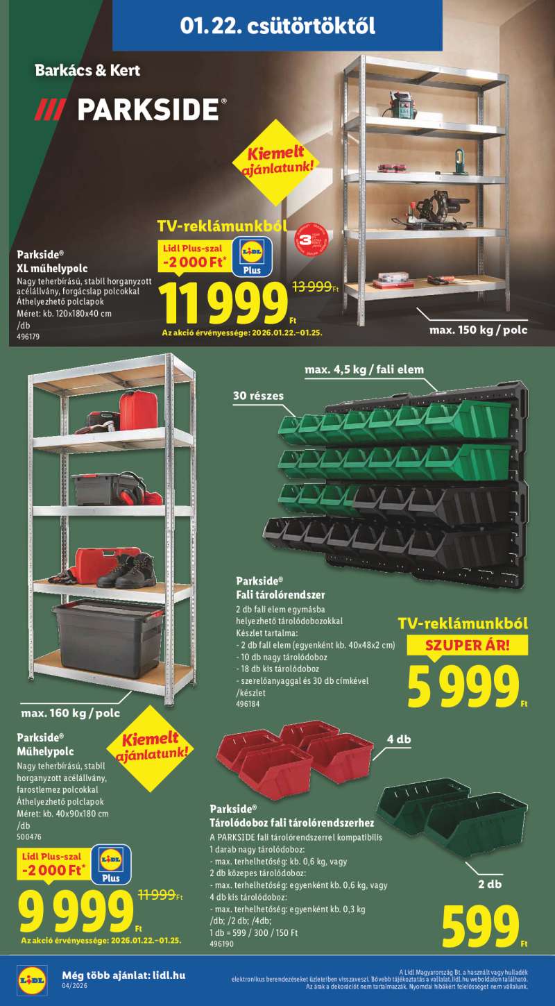 Lidl Érvényes 01.22-től 22 oldal