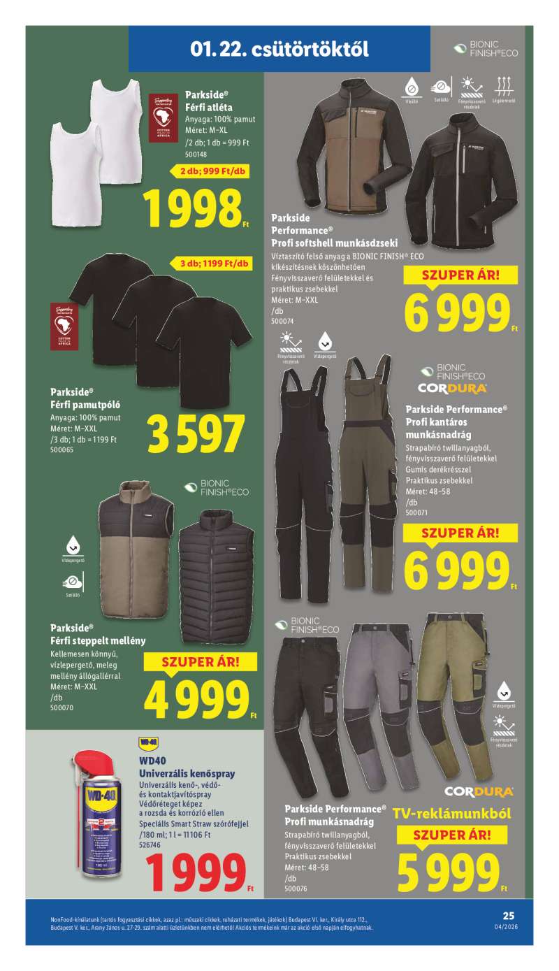 Lidl Érvényes 01.22-től 25 oldal