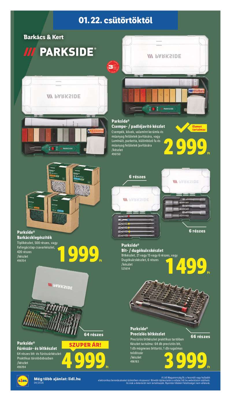Lidl Érvényes 01.22-től 26 oldal