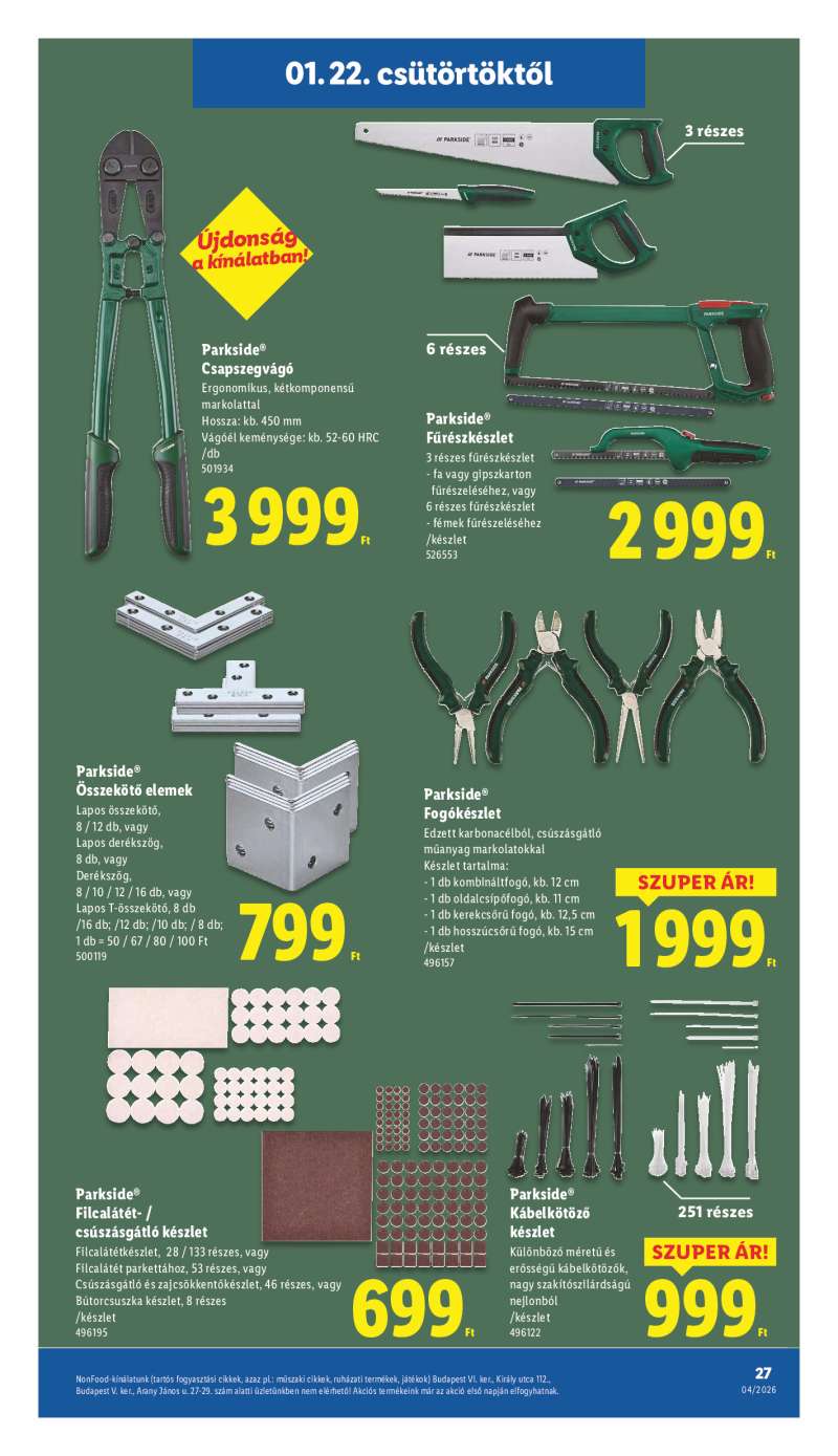Lidl Érvényes 01.22-től 27 oldal