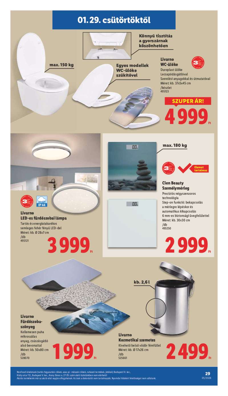 Lidl Érvényes 01.29-től 29 oldal