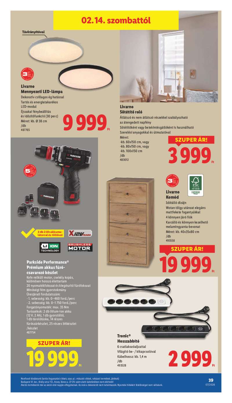 Lidl Érvényes 02.12-től 39 oldal