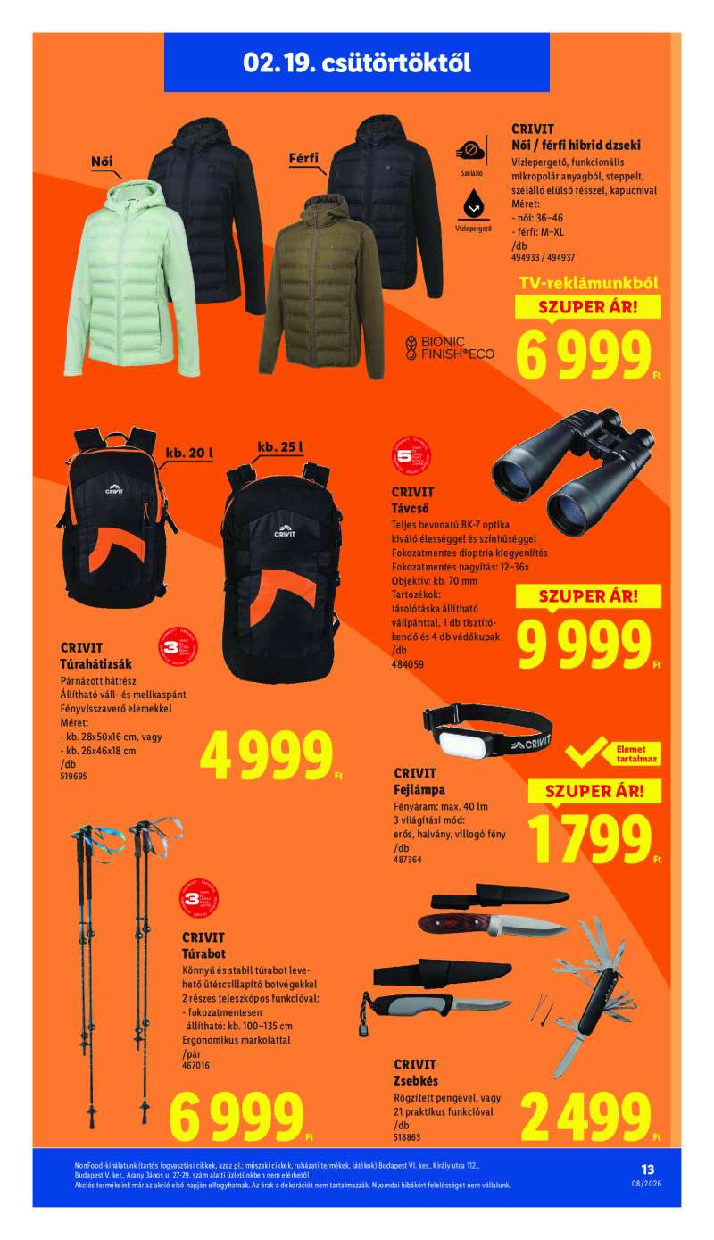Lidl Érvényes 02.19-től 13 oldal