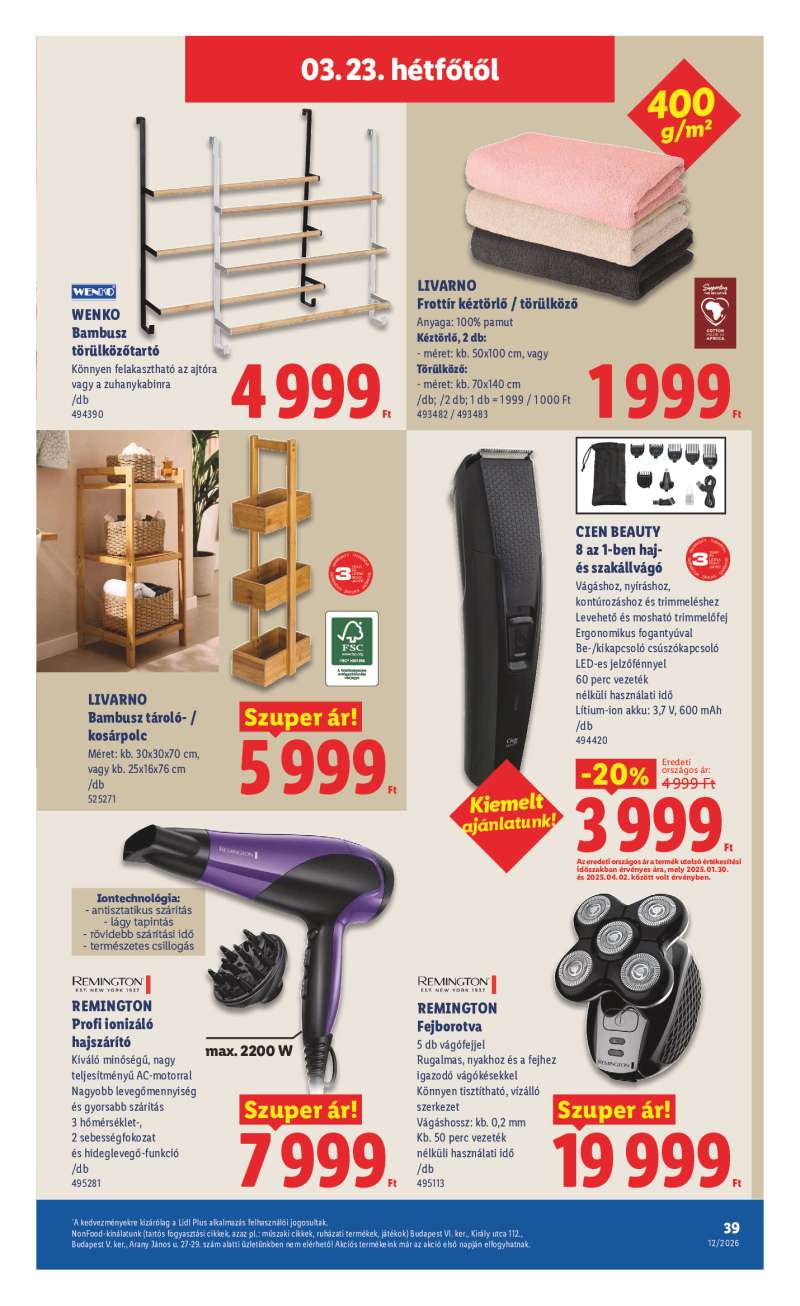 Lidl Érvényes 03.19-től 39 oldal
