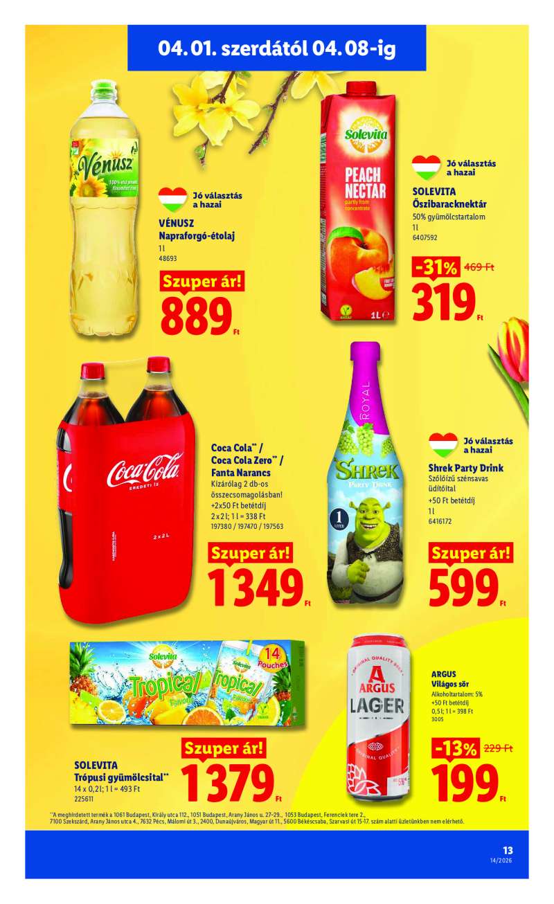 Lidl Érvényes 04.01-től 13 oldal