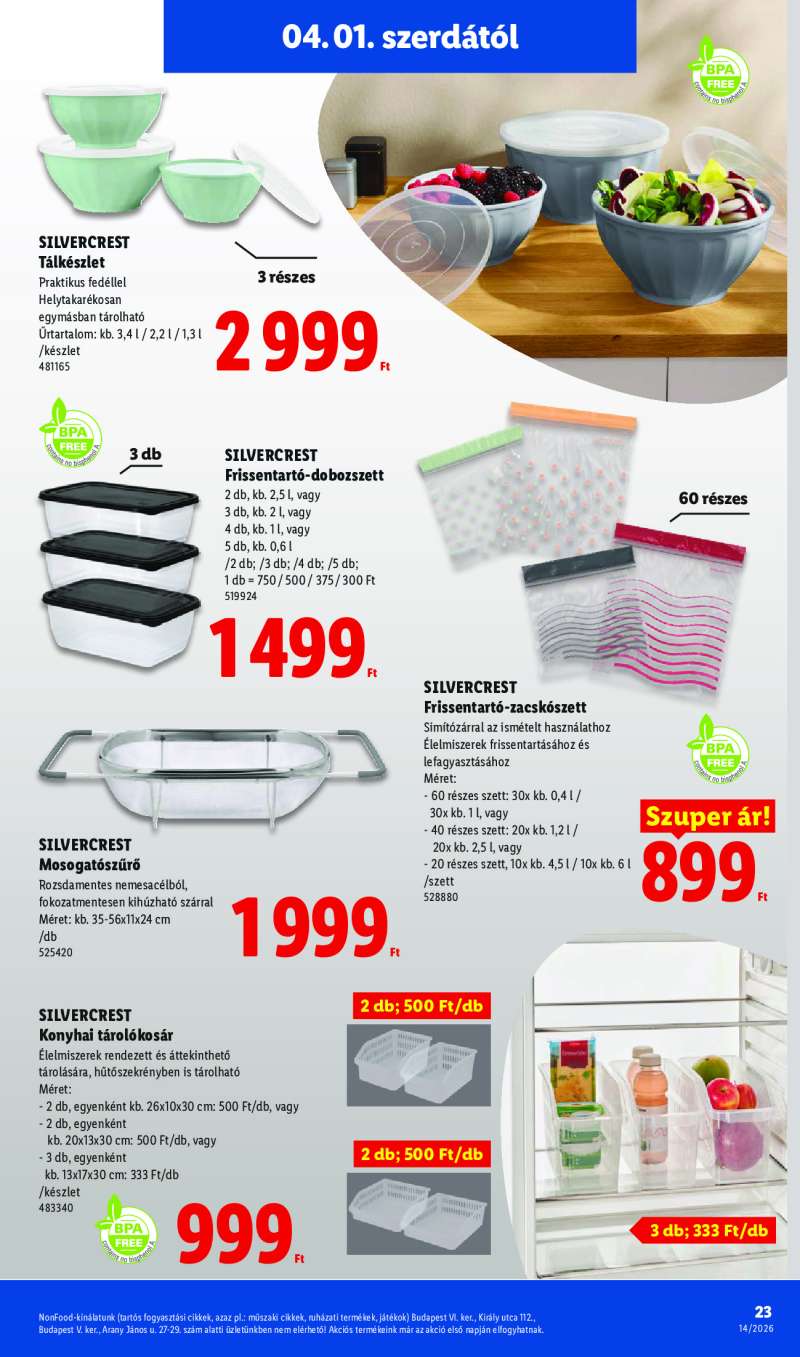 Lidl Érvényes 04.01-től 23 oldal