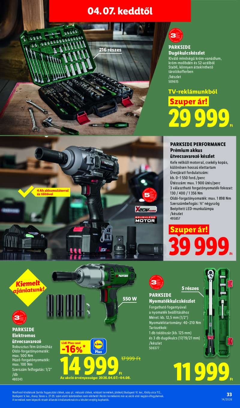 Lidl Érvényes 04.01-től 33 oldal