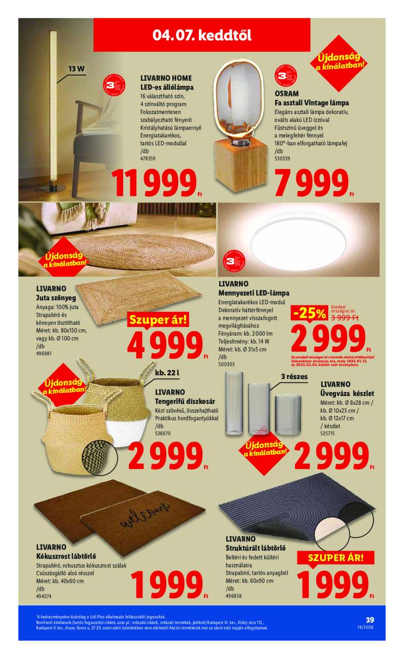 Lidl Érvényes 04.01-től 39 oldal