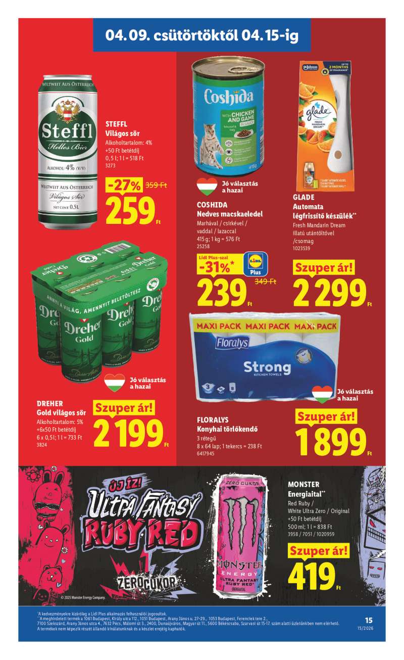 Lidl Érvényes 04.09-től 15 oldal