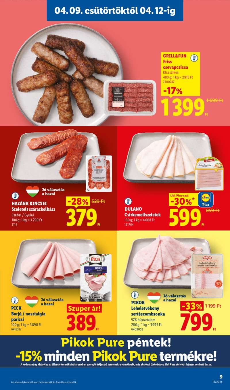 Lidl Érvényes 04.09-től 9 oldal