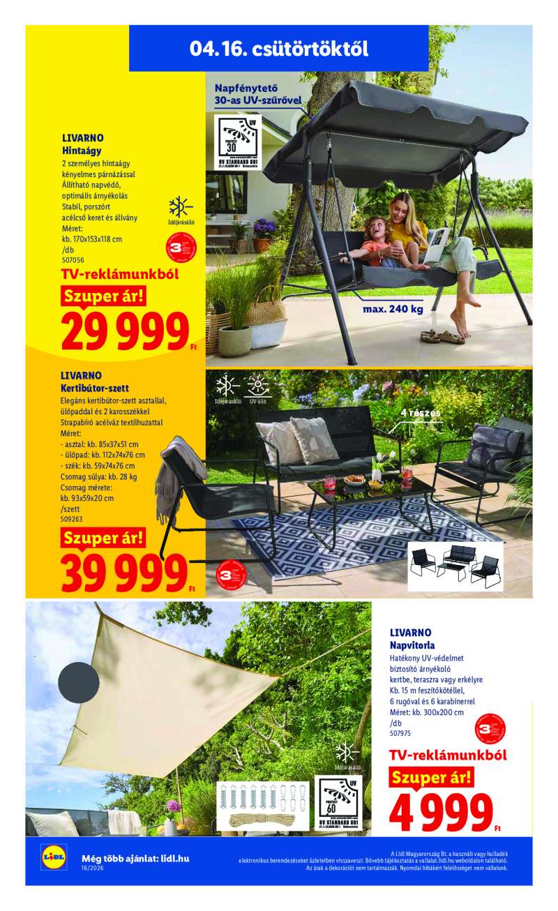 Lidl Érvényes 04.16-tól 4 oldal