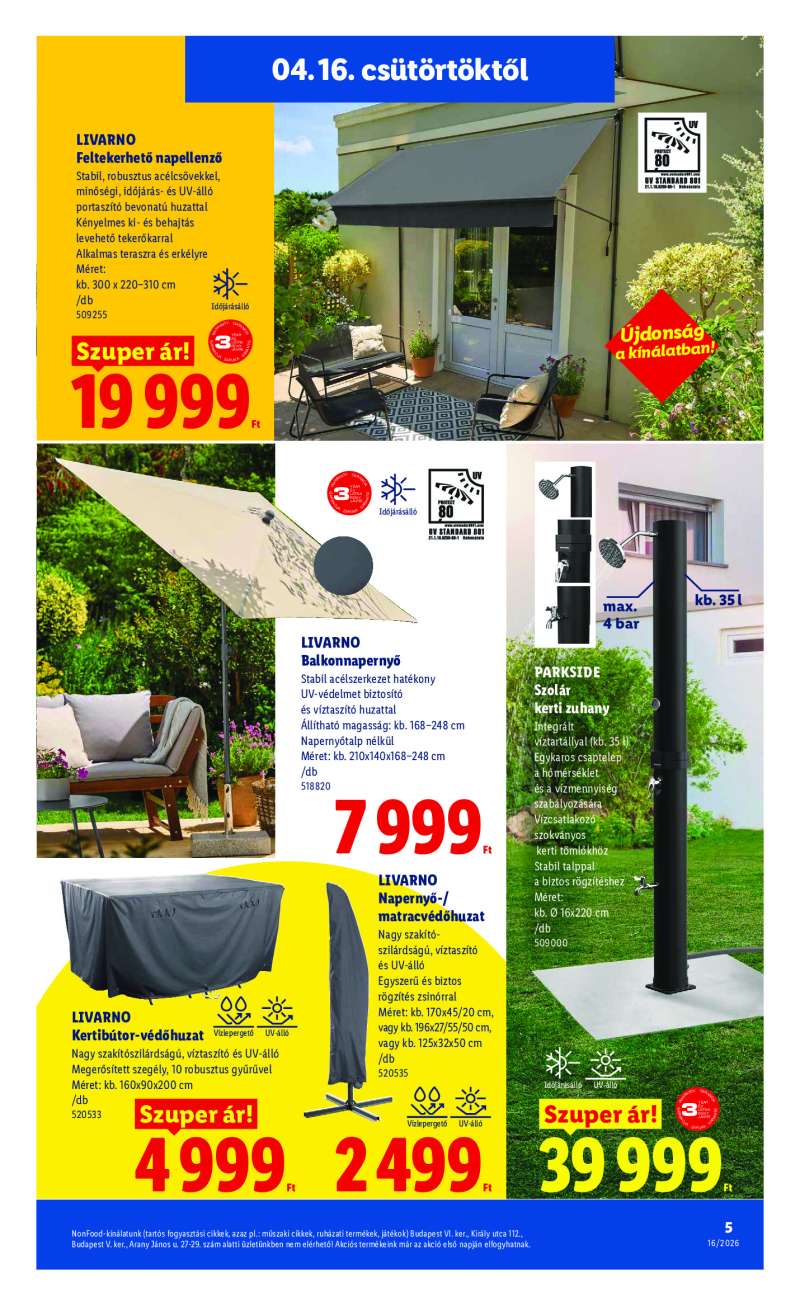 Lidl Érvényes 04.16-tól 5 oldal