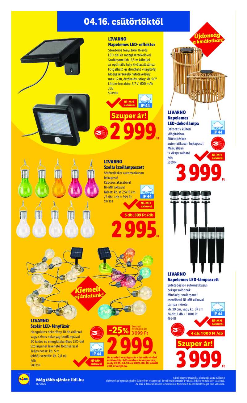 Lidl Érvényes 04.16-tól 6 oldal