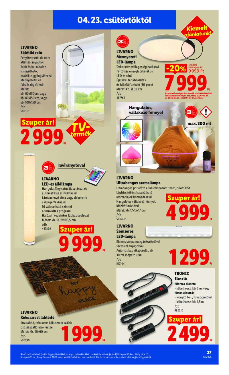Lidl Érvényes 04.23-tól 27 oldal