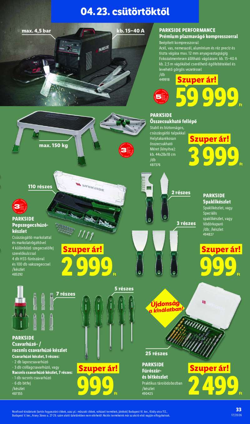 Lidl Érvényes 04.23-tól 33 oldal