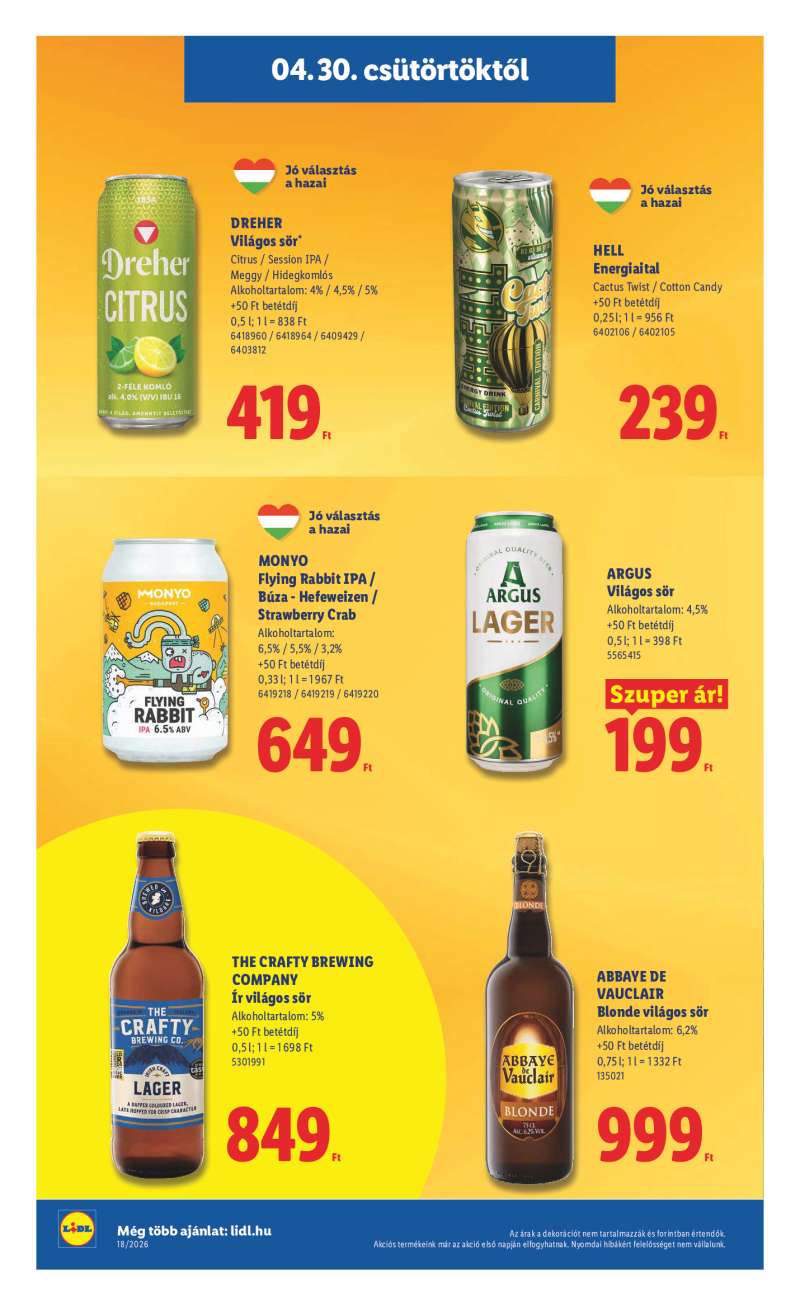 Lidl Érvényes 04.30-tól 18 oldal
