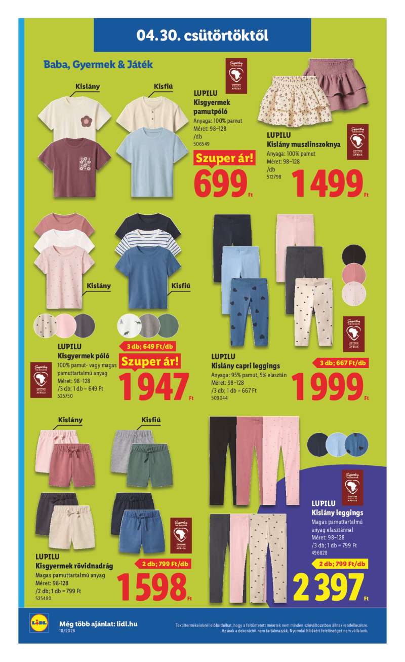 Lidl Érvényes 04.30-tól 26 oldal