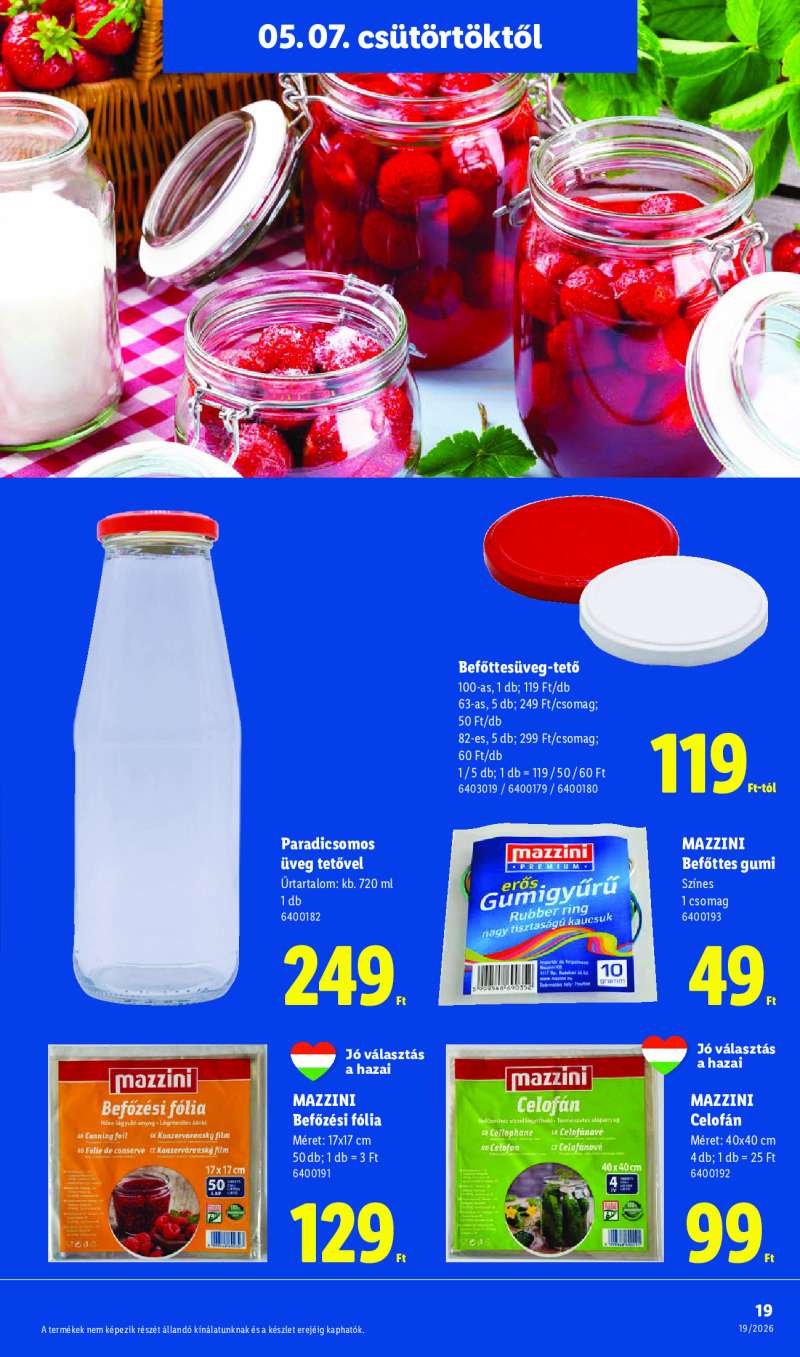 Lidl Érvényes 05.07-től 19 oldal