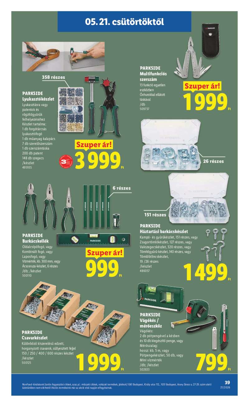 Lidl Érvényes 05.21-től 39 oldal