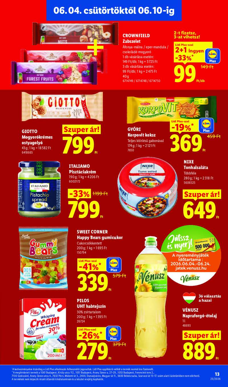 Lidl Érvényes 06.04-től 13 oldal