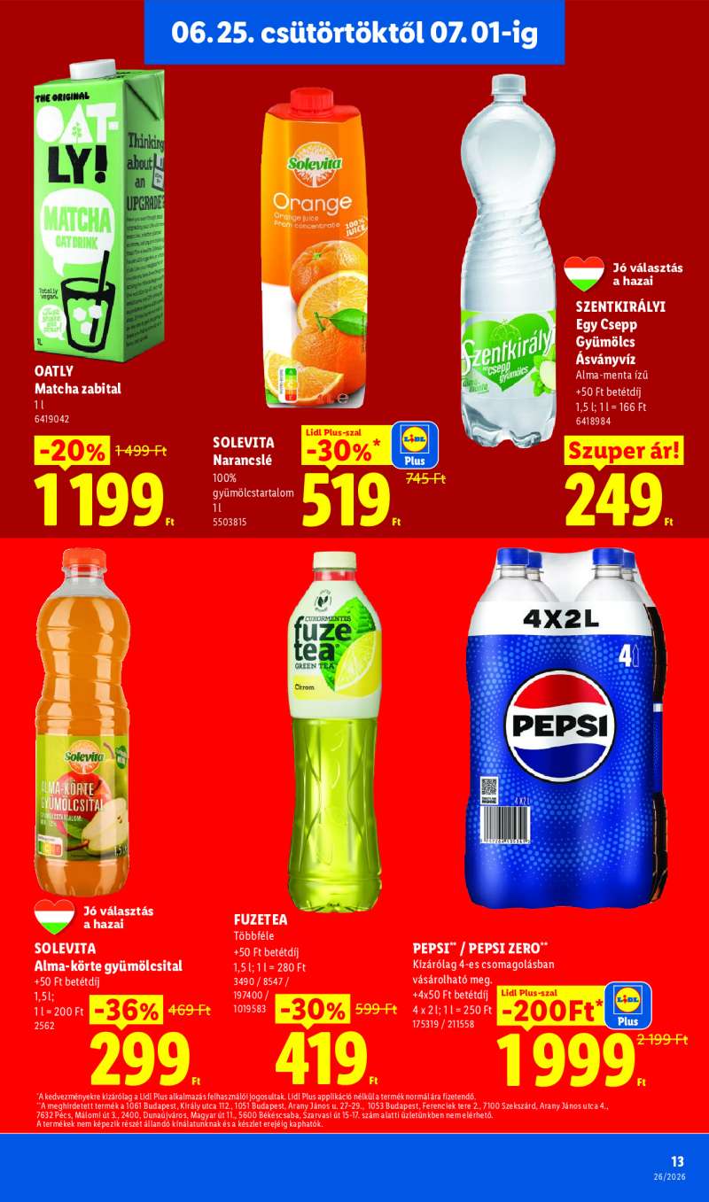 Lidl Érvényes 06.25-től 13 oldal