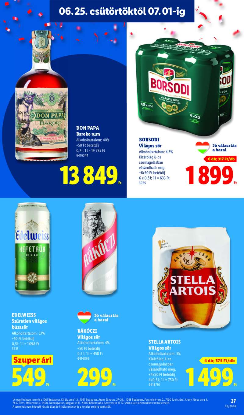 Lidl Érvényes 06.25-től 27 oldal