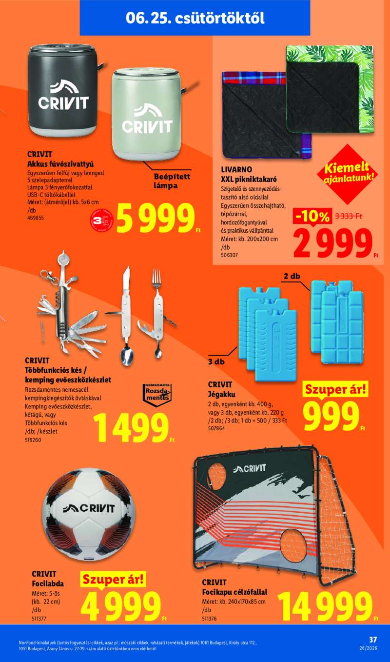 Lidl Érvényes 06.25-től 37 oldal
