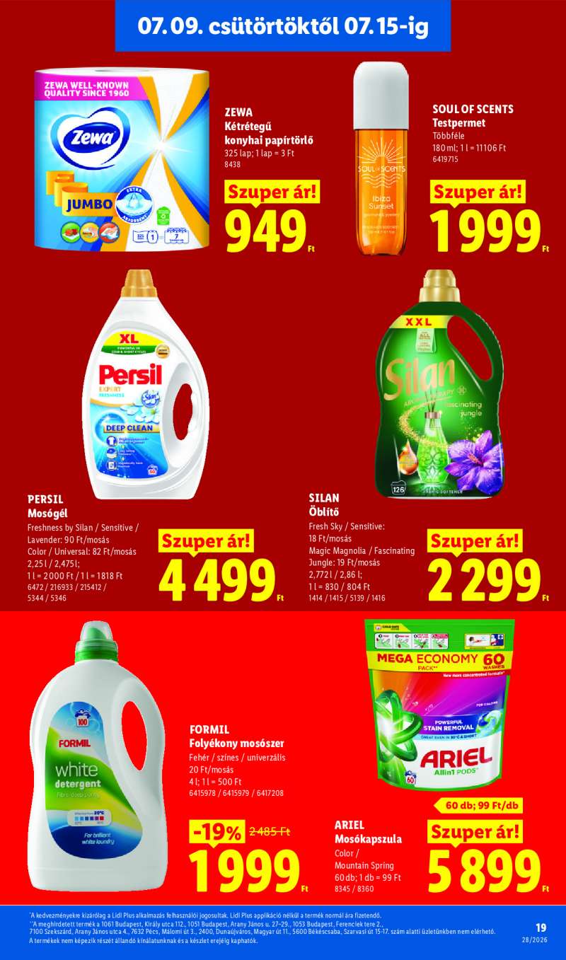 Lidl Érvényes 07.09-től 19 oldal