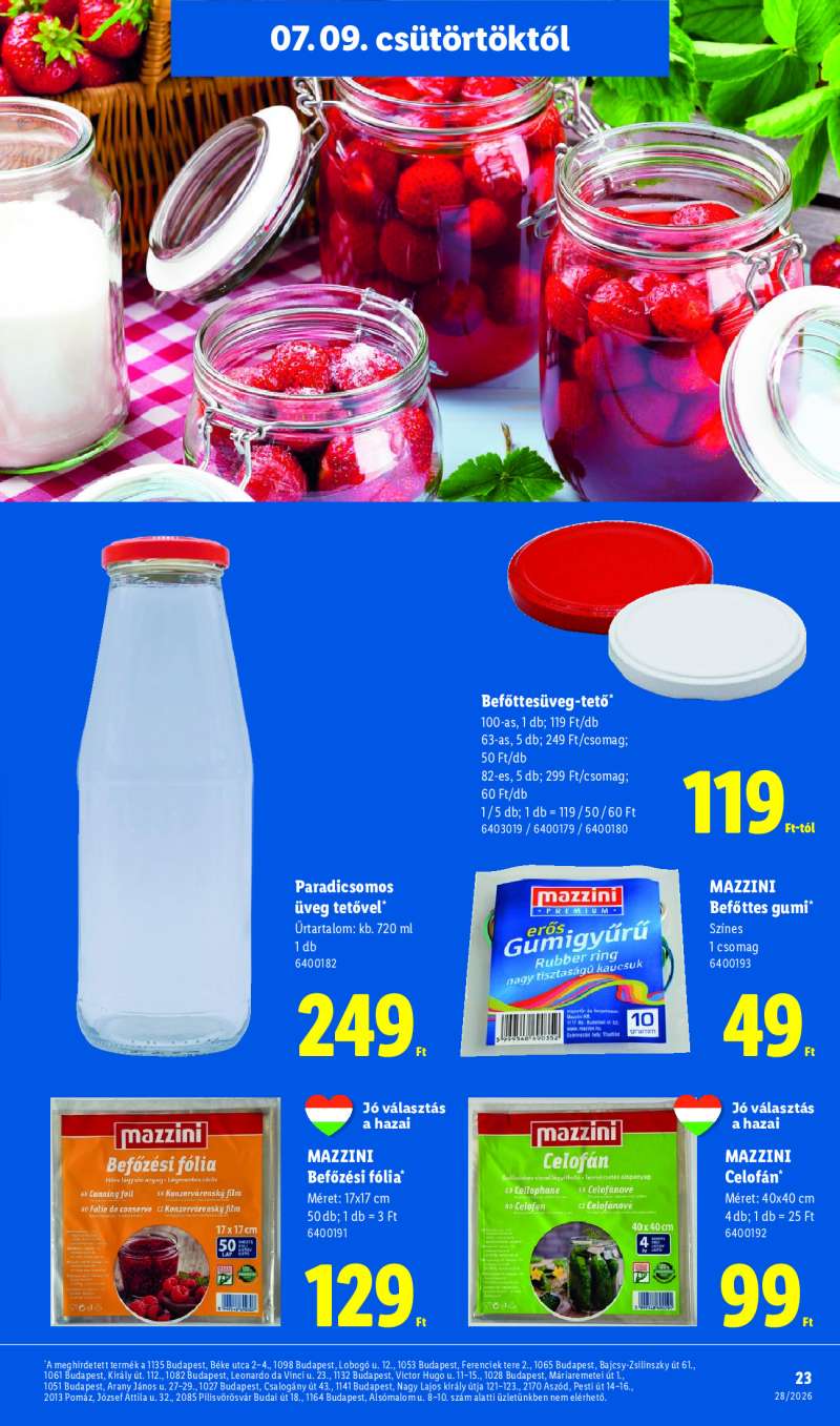 Lidl Érvényes 07.09-től 23 oldal