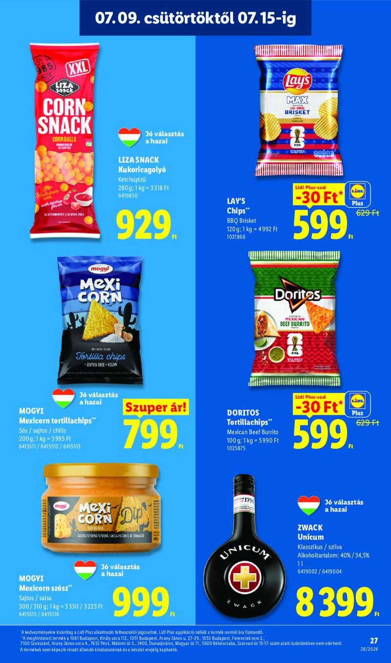 Lidl Érvényes 07.09-től 27 oldal