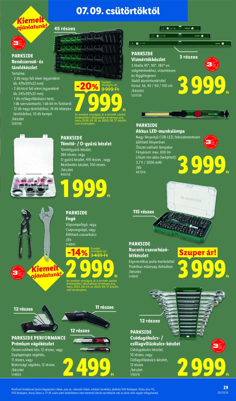 Lidl Érvényes 07.09-től 29 oldal