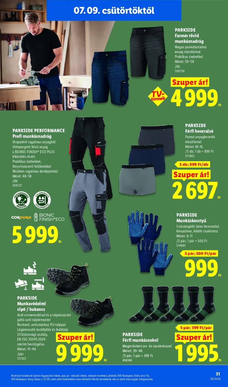 Lidl Érvényes 07.09-től 31 oldal