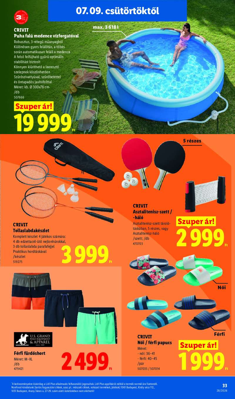 Lidl Érvényes 07.09-től 33 oldal