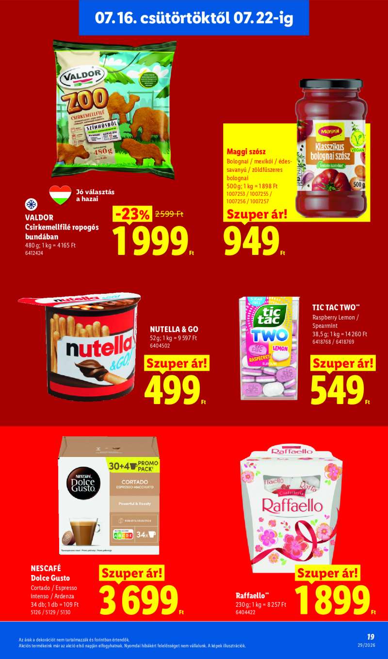 Lidl Érvényes 07.16-tól 19 oldal