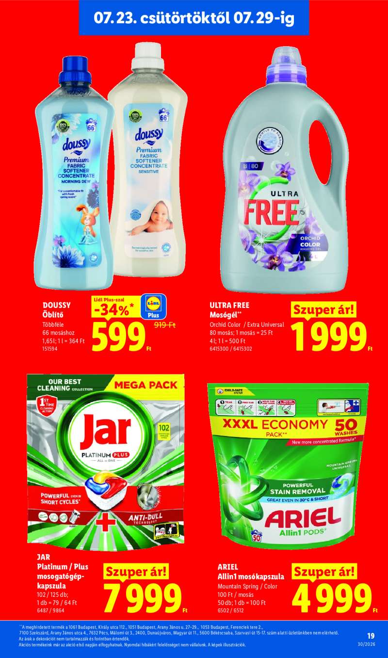 Lidl Érvényes 07.23-tól 19 oldal