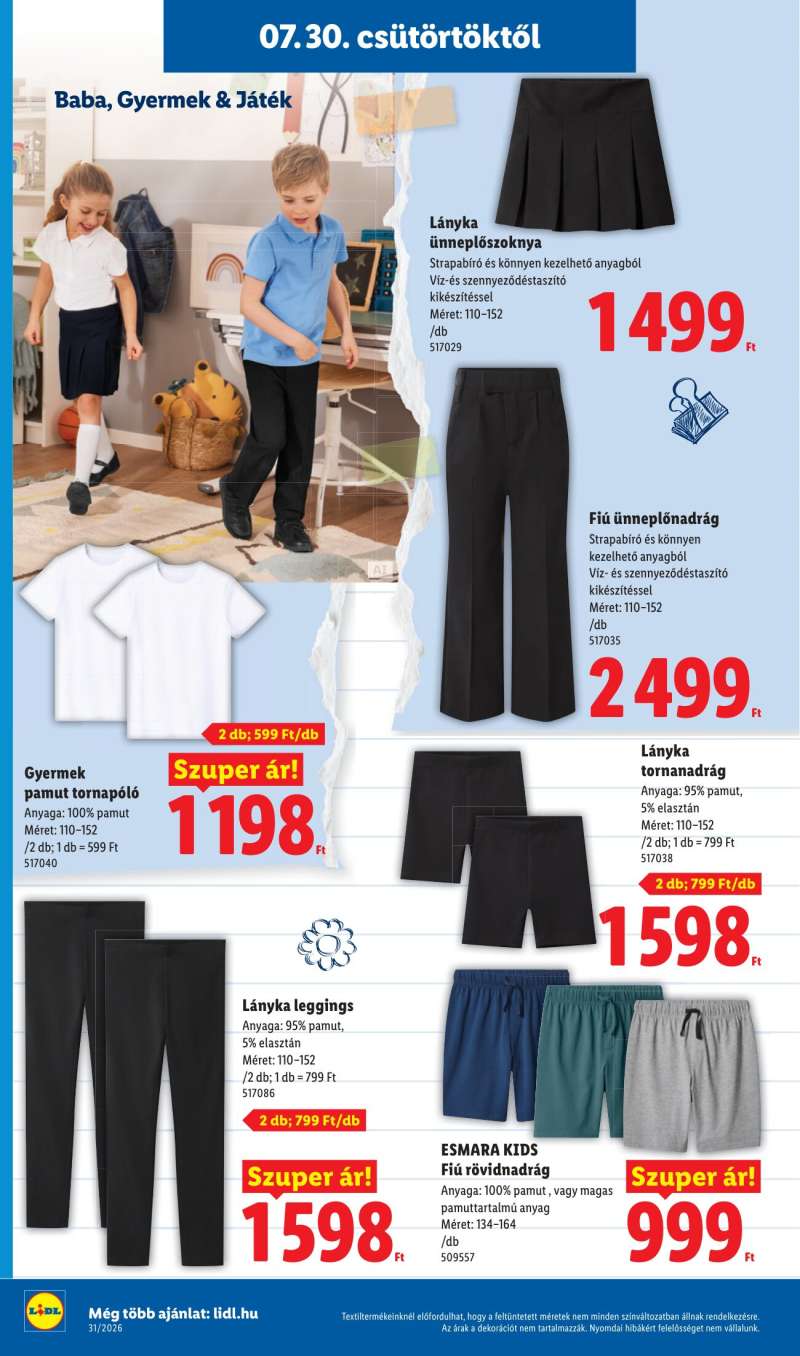Lidl Akciós Újság Iskolakezdés 14 oldal