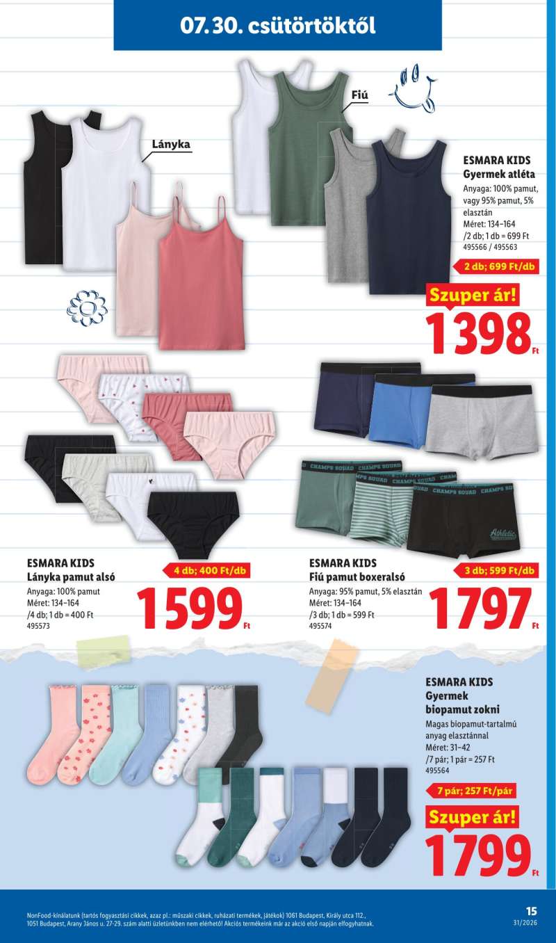 Lidl Akciós Újság Iskolakezdés 15 oldal