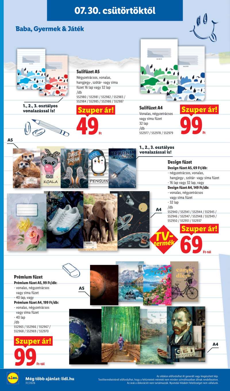 Lidl Akciós Újság Iskolakezdés 4 oldal