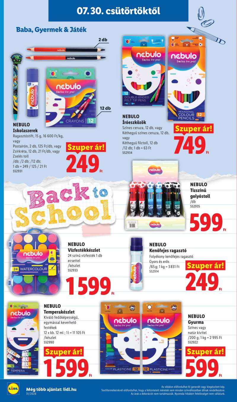 Lidl Akciós Újság Iskolakezdés 8 oldal